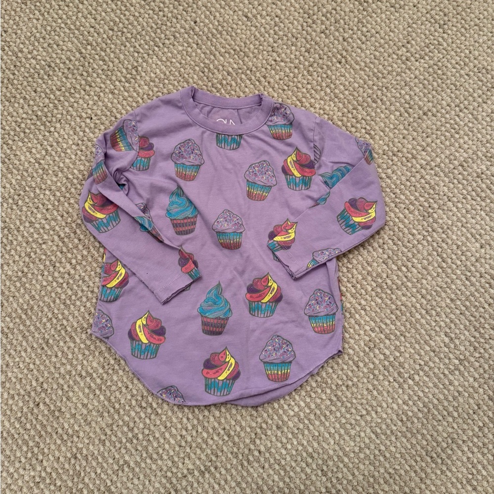 Chaser Purple Cupcake Long Sleeve Tee